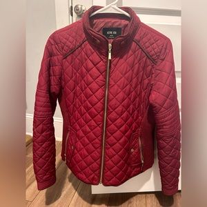 Burgundy zip up jacket